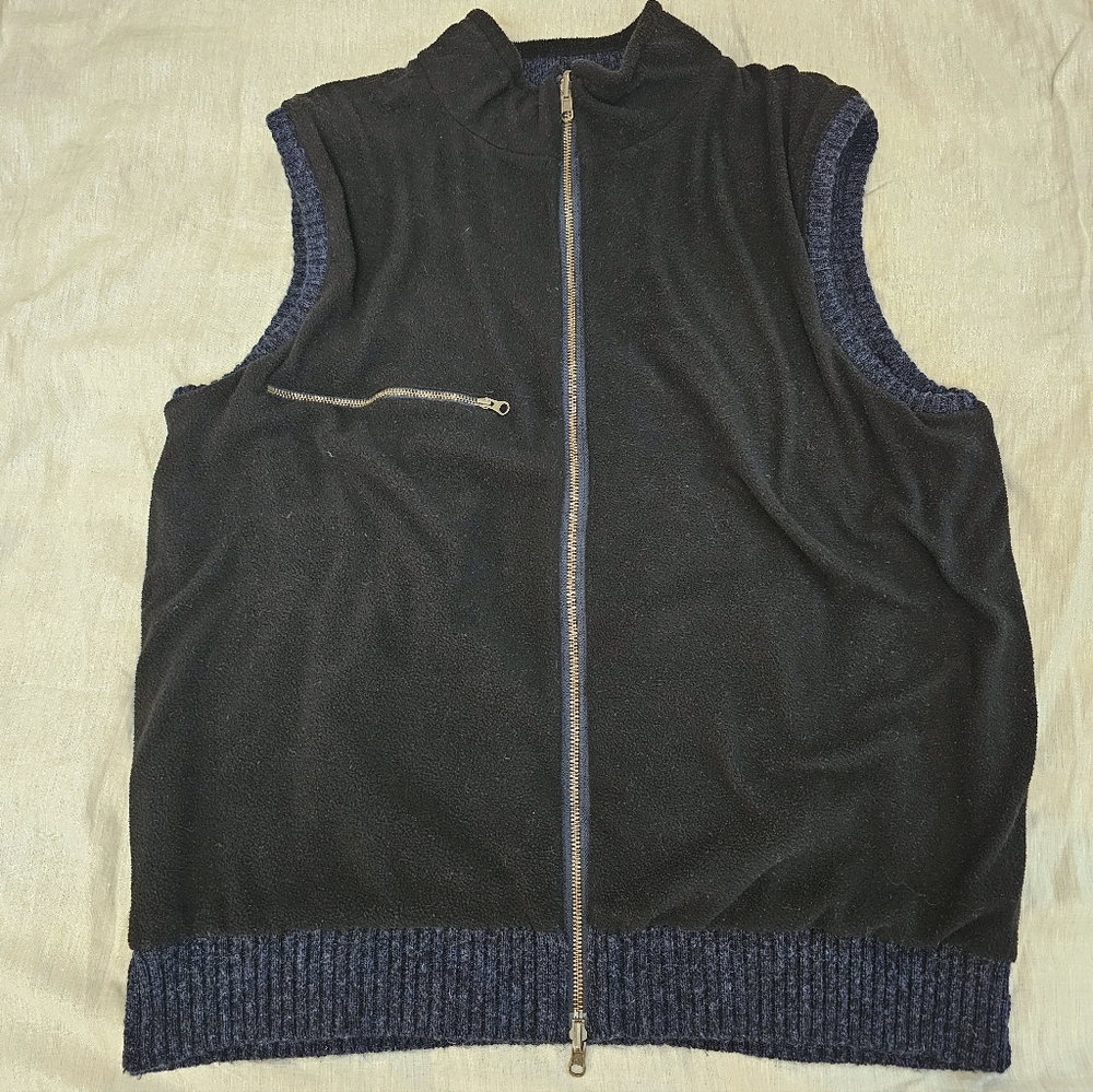 Pendleton Double Zip Reversible Shetland Wool And Fleece Vest Men's XL - Picture 9 of 10